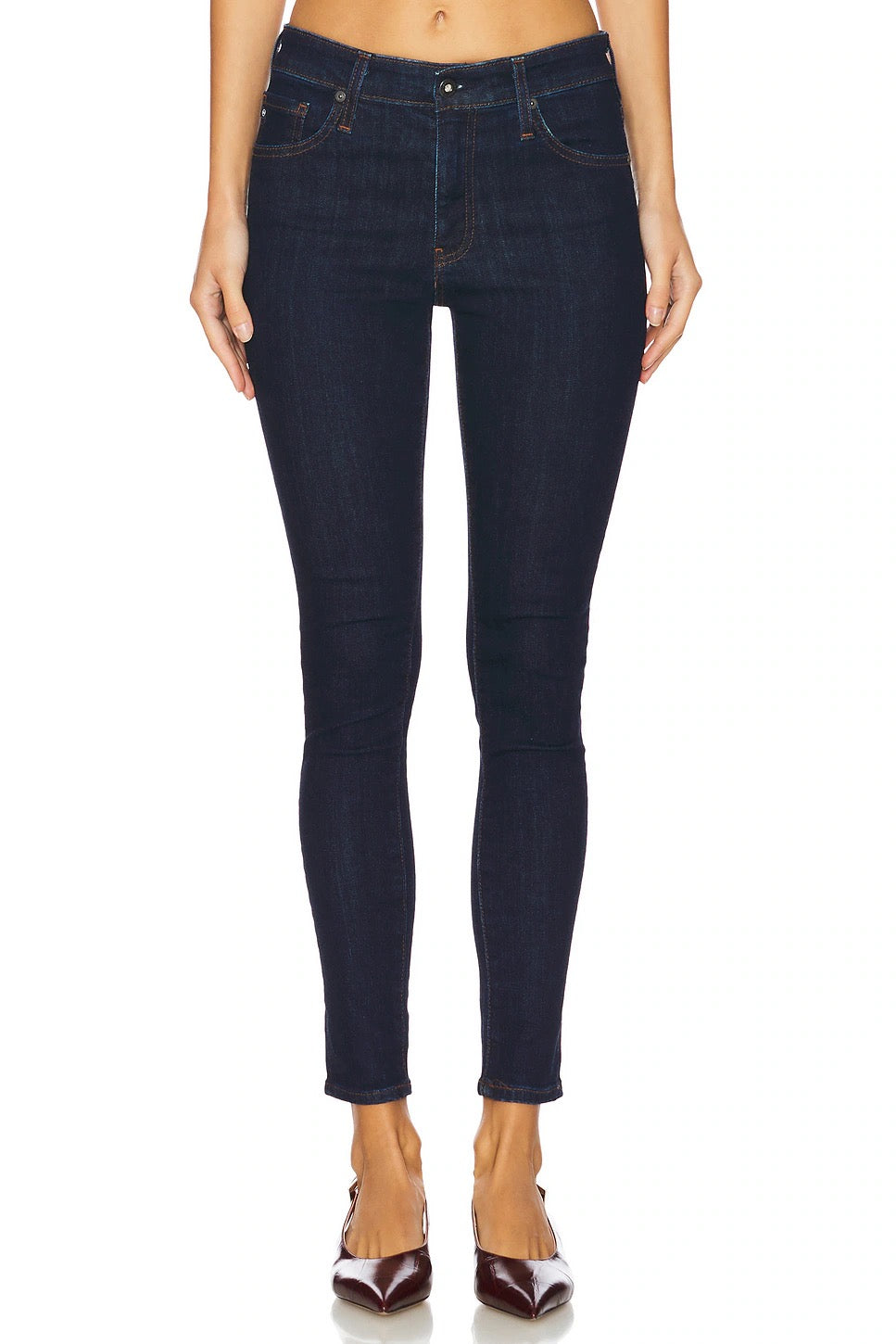 Farrah Skinny Ankle Jeans in Modern Indigo by AG Jeans