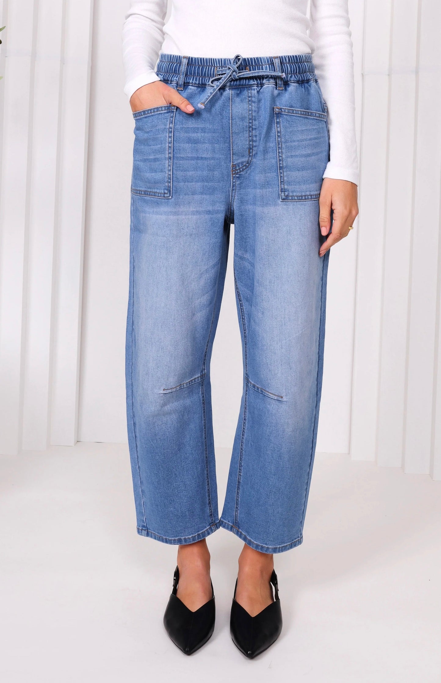 Leo Barrel Jean in Light Wash by Monaco Jeans