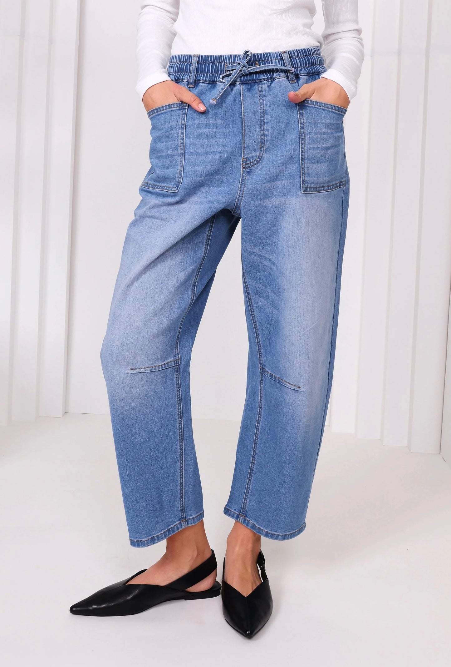Leo Barrel Jean in Light Wash by Monaco Jeans
