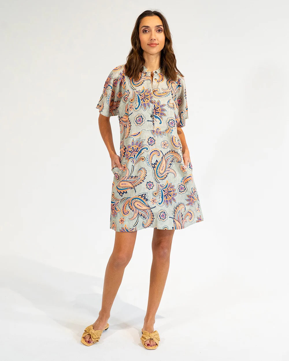 Ticino Paisley Mini Dress by Elms + King