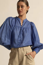 Load image into Gallery viewer, Vista Top in Sapphire by Zoe Kratzmann
