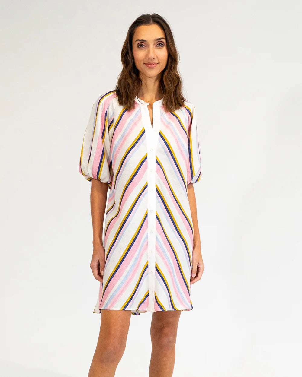 Santa Cruz Dress in Catalina Stripe by Elms + King