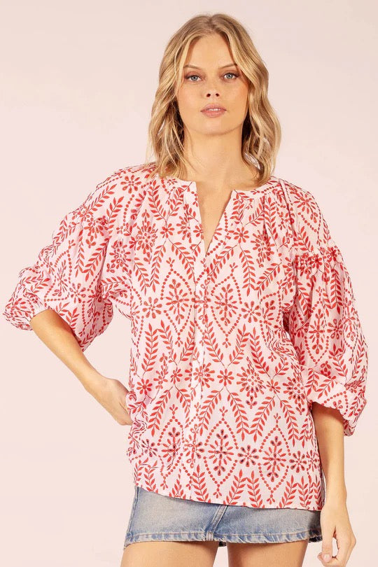 Twenty Shirt in Red Lace by Lola