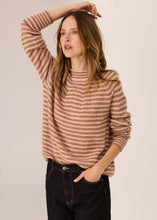 Load image into Gallery viewer, Carmel Stripe Knit Camel/Blush in  by POL

