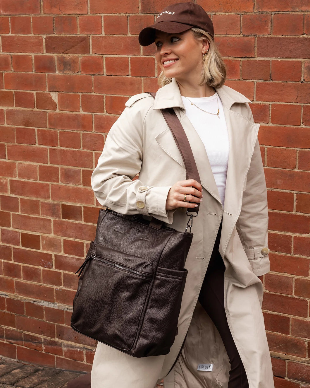 Bronx Backpack in Chocolate by Louenhide