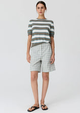 Load image into Gallery viewer, Darcey Stripe Knit in Moss/White/Blue by POL
