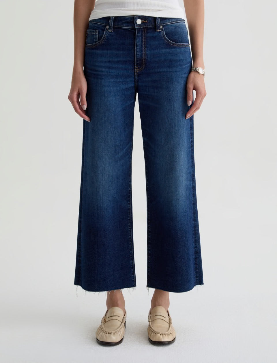 Saige Wide Leg Crop Jean in Outspoken by AG Jeans