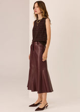 Load image into Gallery viewer, Carmel Stripe Vest in Choc/Merlot by POL
