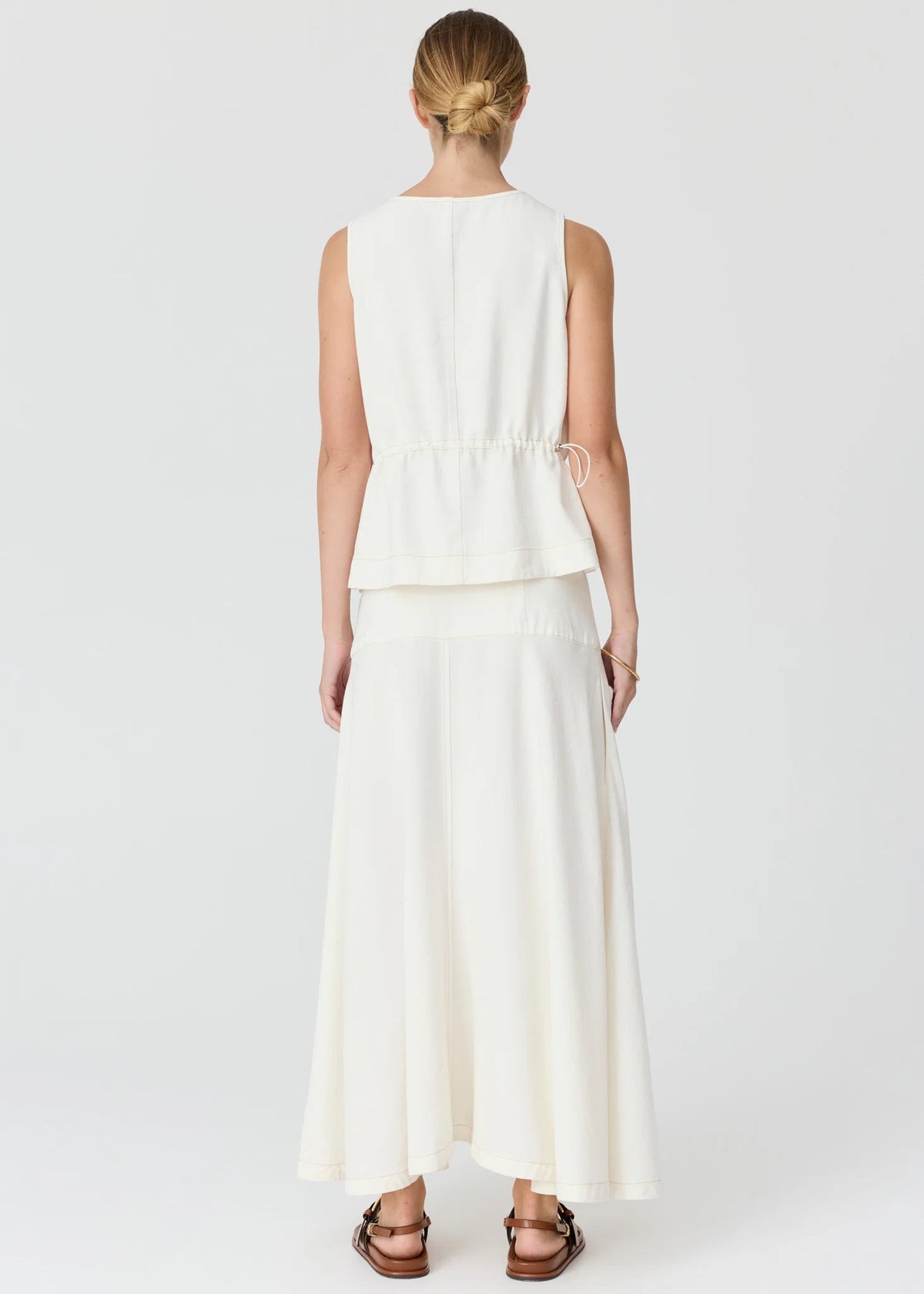 Anise Denim Skirt in Chalk by POL