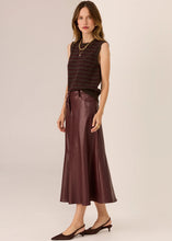 Load image into Gallery viewer, Carmel Stripe Vest in Choc/Merlot by POL
