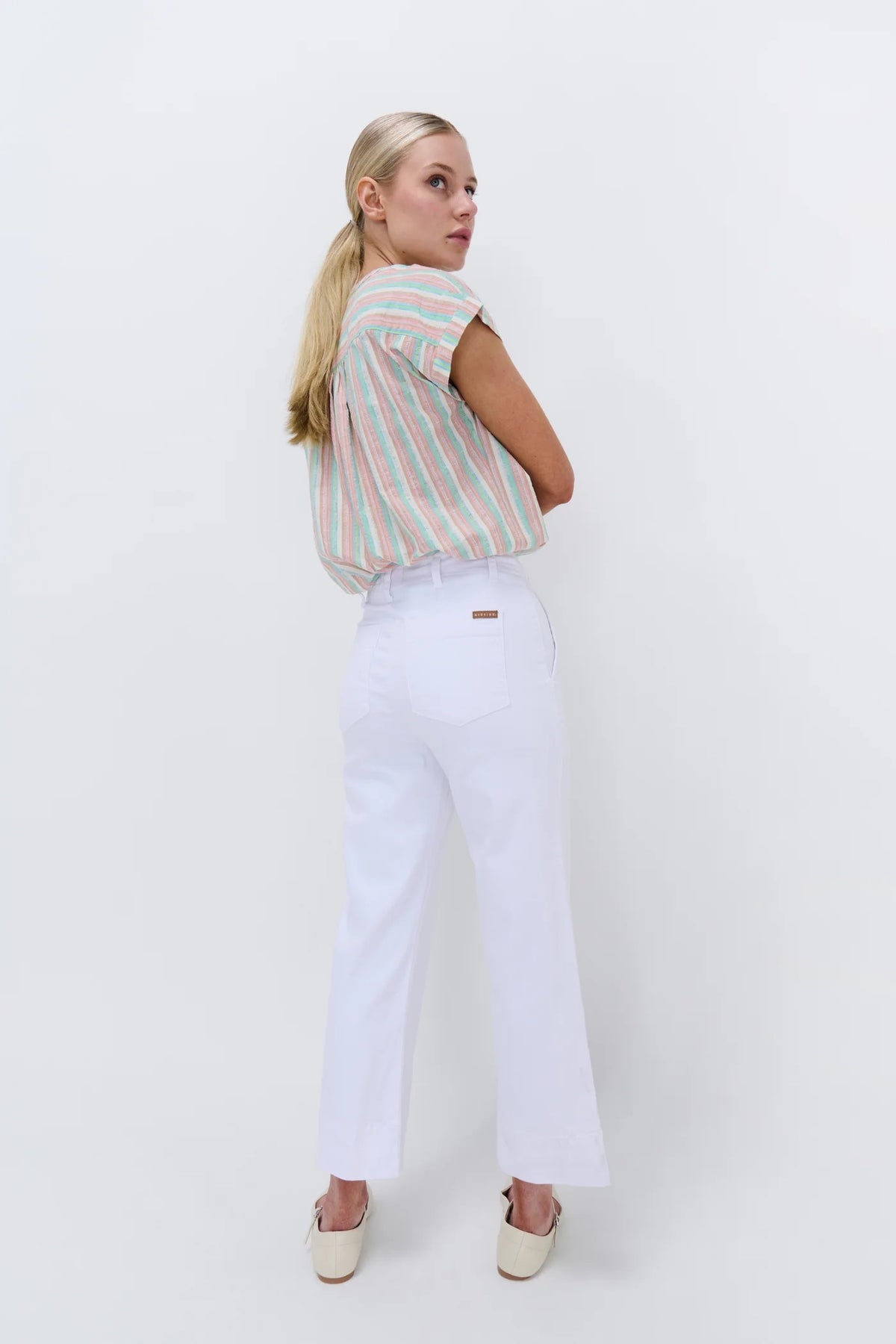 Celeste Cropped Pant in Snow White by Kireina