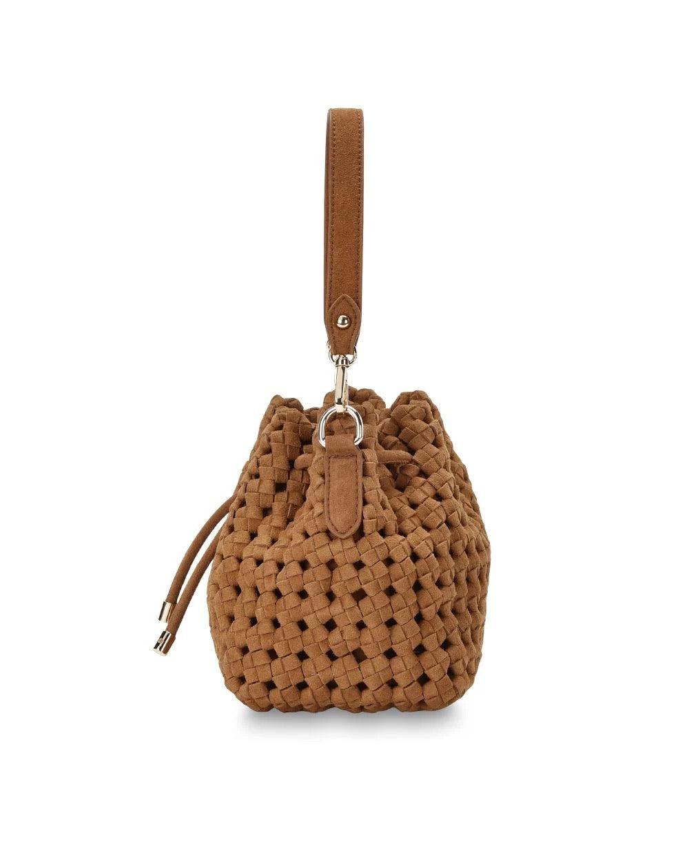Box Weave Bucket Bag in Tan by Arlington Milne