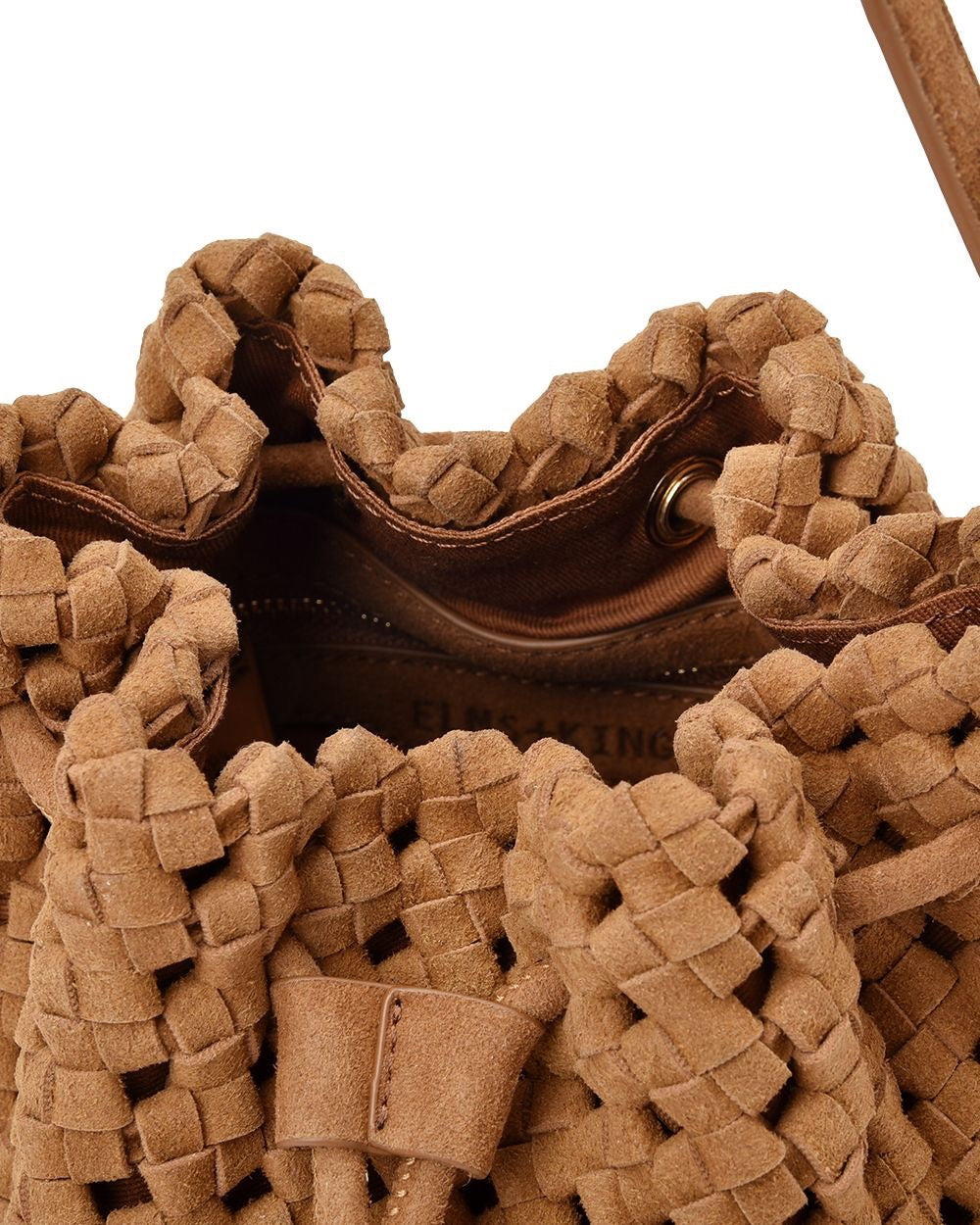 Box Weave Bucket Bag in Tan by Arlington Milne