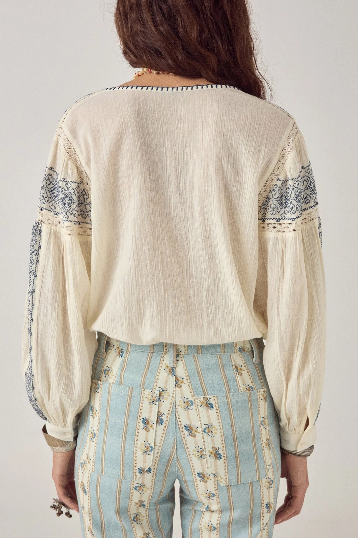 Claudia Blouse in Indigo Poet by Maison Hotel