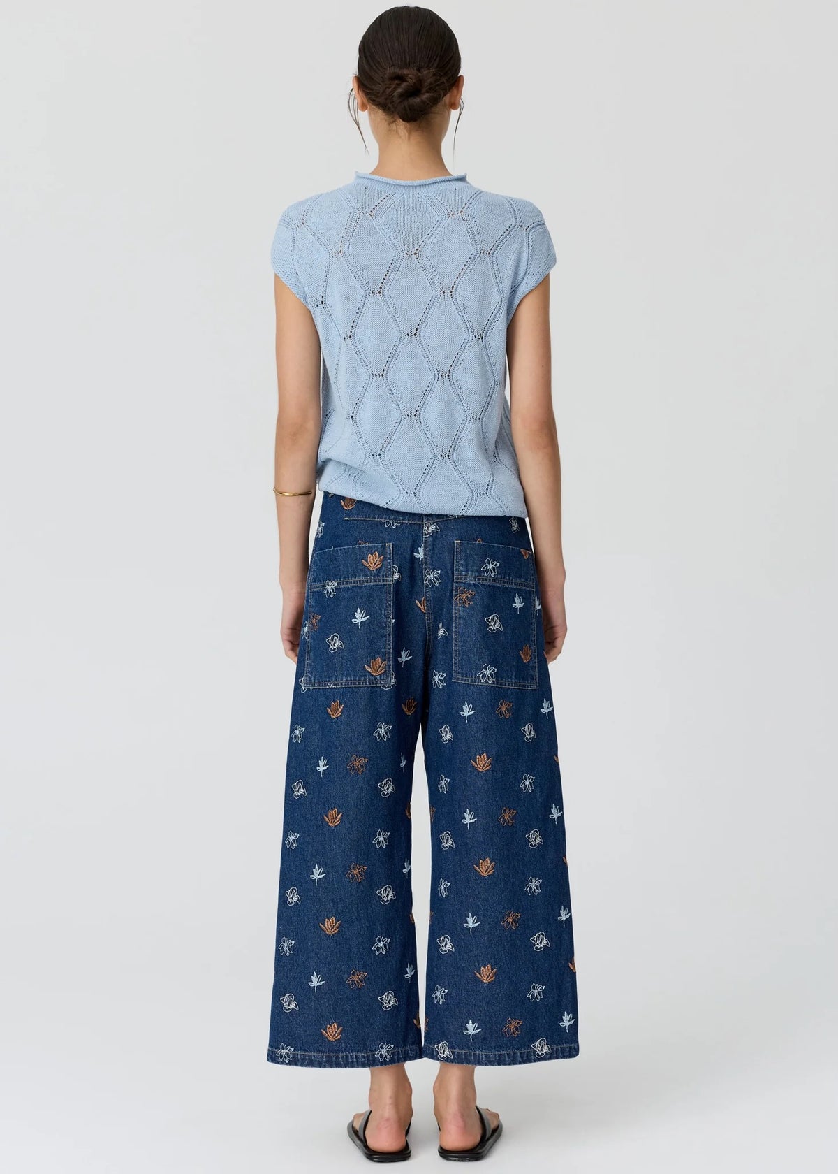 Rosin Cable Knit in Blue by POL