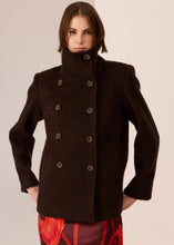 Load image into Gallery viewer, Mirren High Neck Coat in Cola by POL
