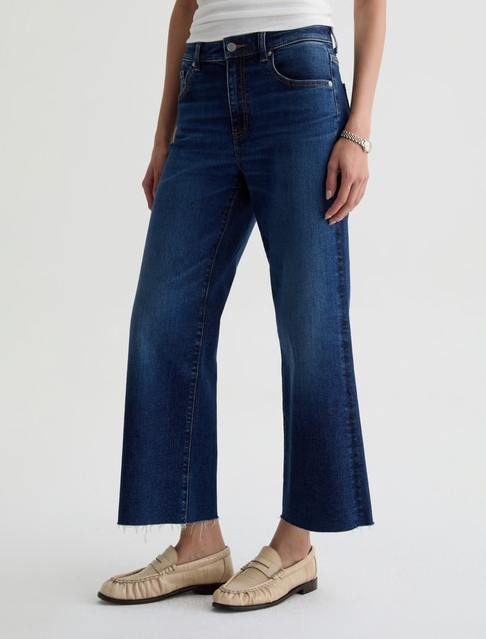 Saige Wide Leg Crop Jean in Outspoken by AG Jeans