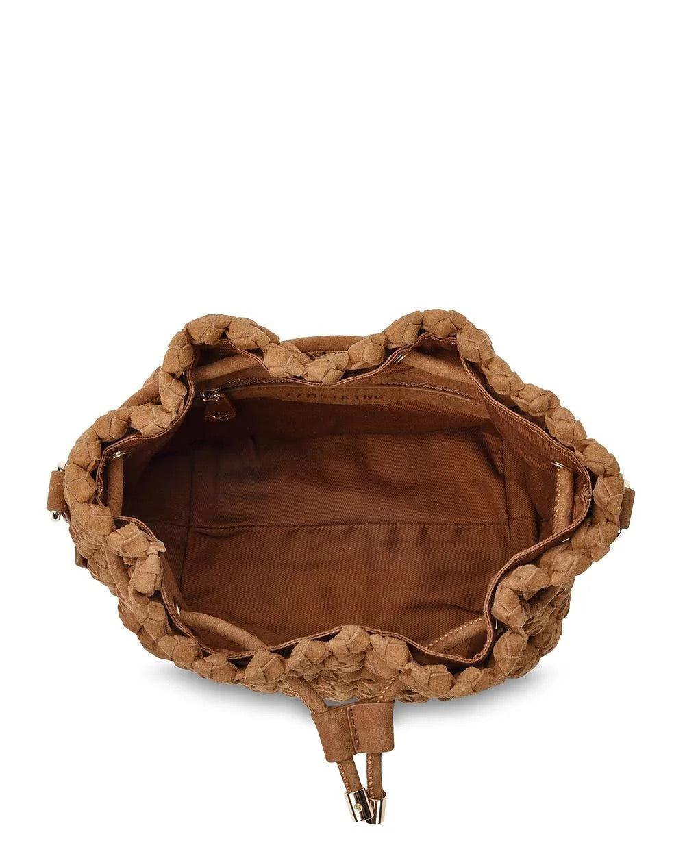 Box Weave Bucket Bag in Tan by Arlington Milne