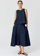 Load image into Gallery viewer, Anise Denim Skirt in Ink by POL

