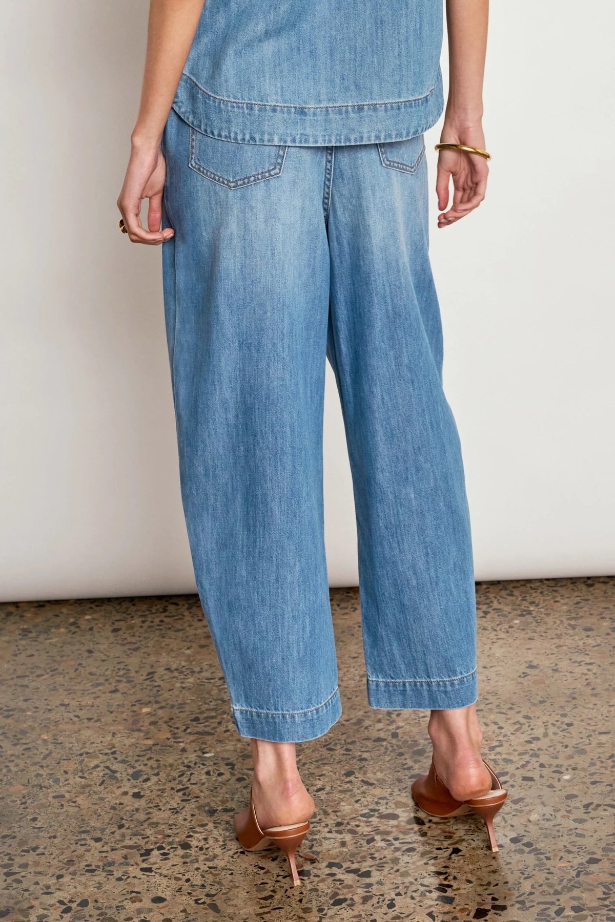 Ascend Pant in Mid Wash Denim by Zoe Kratzmann