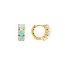 Load image into Gallery viewer, Amazonite Huggies by Fairley
