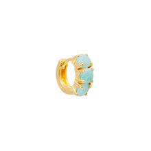 Load image into Gallery viewer, Amazonite Huggies by Fairley
