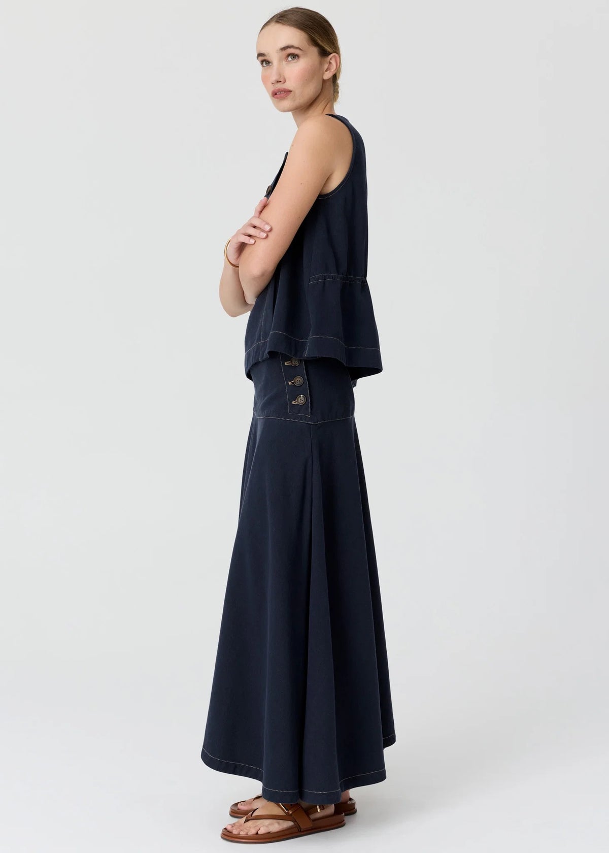 Anise Denim Skirt in Ink by POL