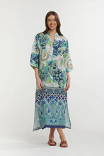 Load image into Gallery viewer, Linen Capri Dress in Turquoise by Urban Luxury
