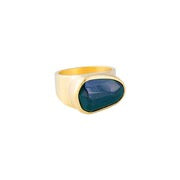 Load image into Gallery viewer, Free Form Malachite Ring by Fairley
