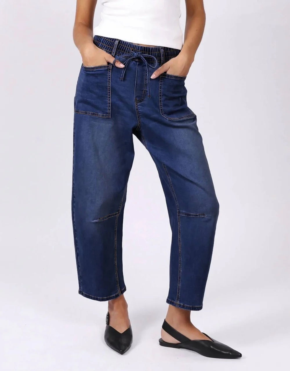Leo Barrel Jean in Ink by Monaco Jeans