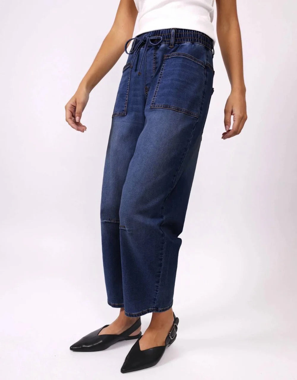 Leo Barrel Jean in Ink by Monaco Jeans