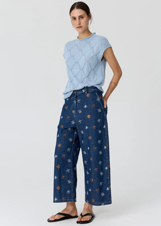 Rosin Cable Knit in Blue by POL