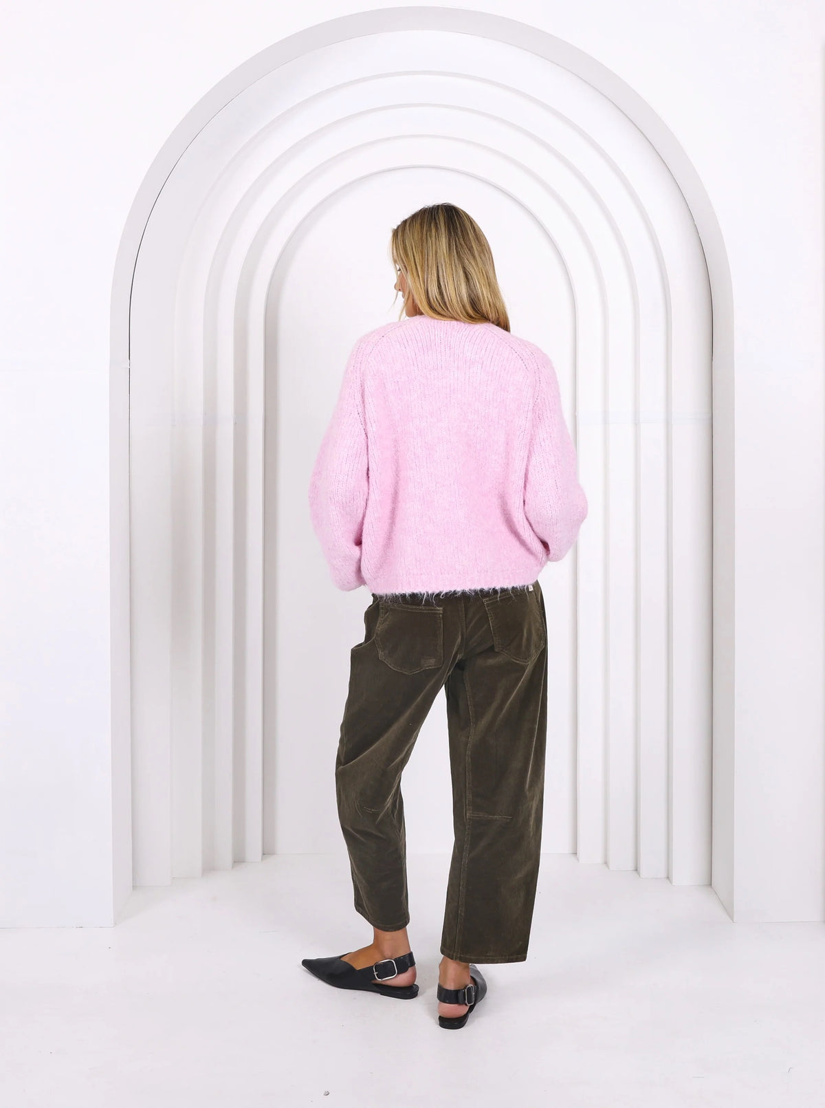 Leo Barrel Jean in  Moss Cord by Monaco Jeans