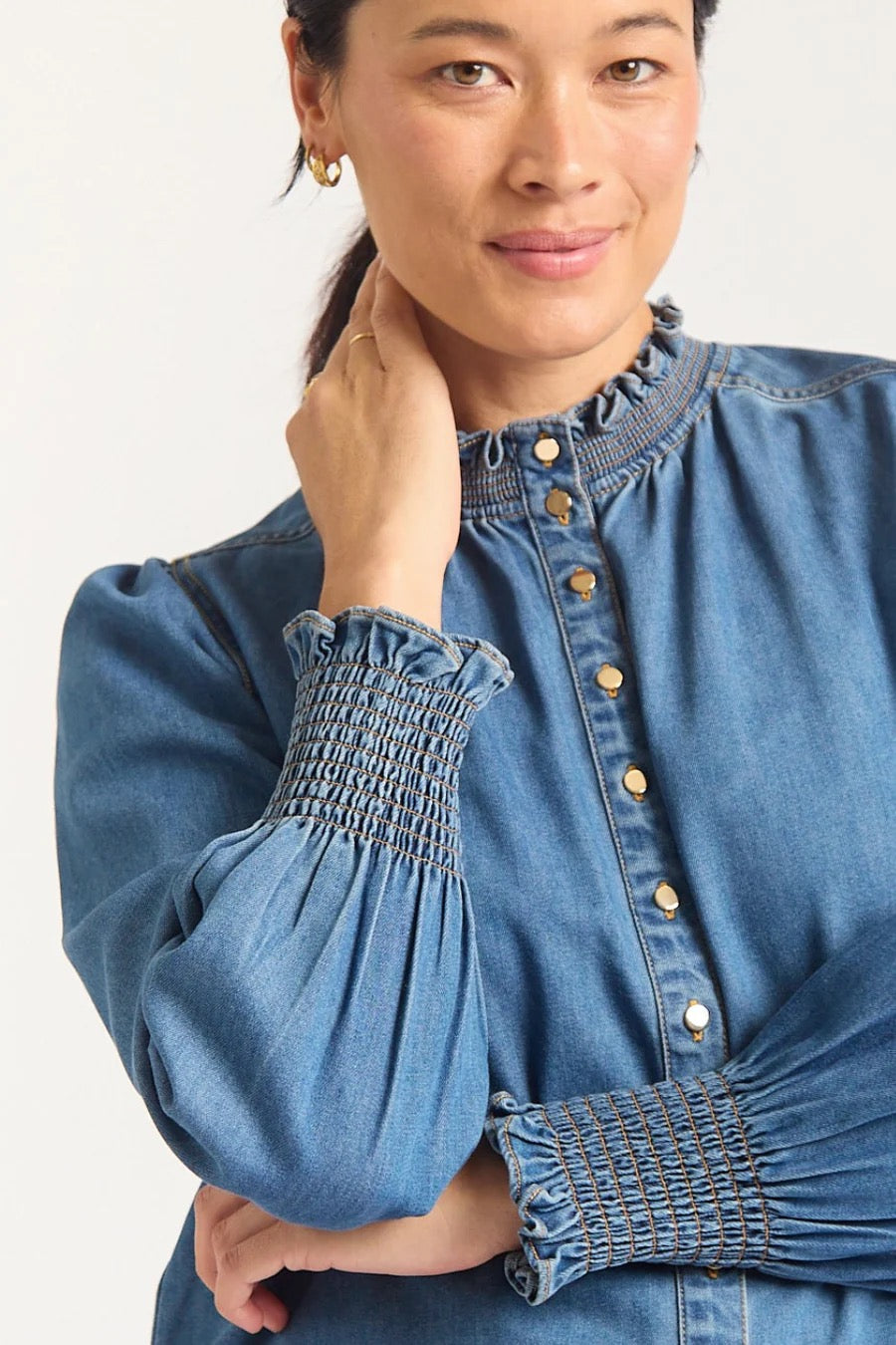 Dakota Shirt in Denim Wash by Alessandra