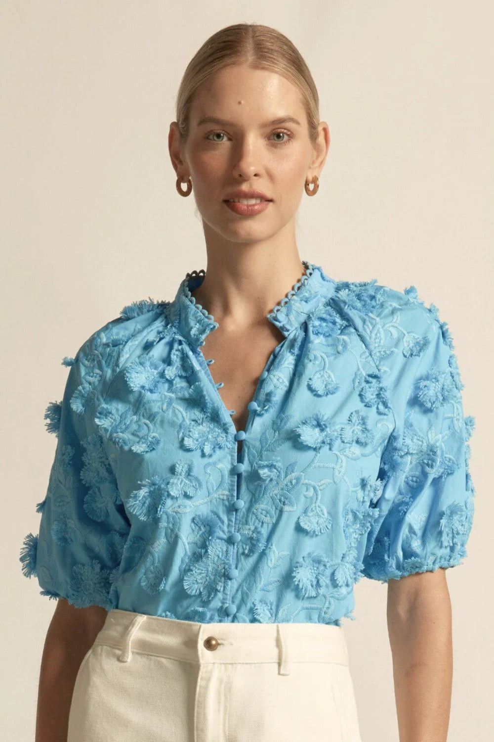 Solstice Top in Bay Broderie by Zoe Kratzmann