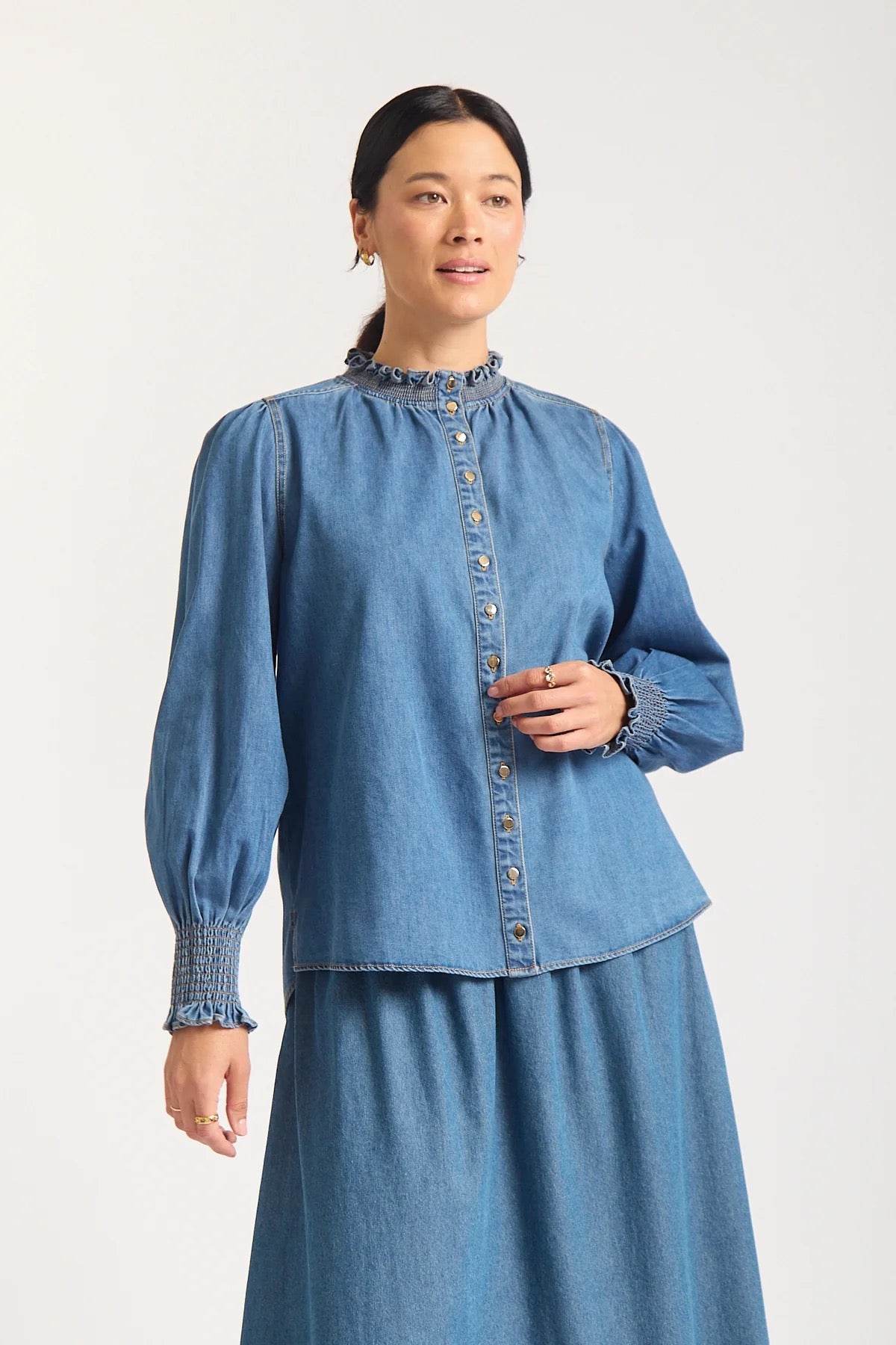 Dakota Shirt in Denim Wash by Alessandra