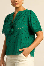 Load image into Gallery viewer, Vantage Top in Emerald Broderie by Zoe Kratzmann
