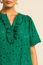 Load image into Gallery viewer, Vantage Top in Emerald Broderie by Zoe Kratzmann
