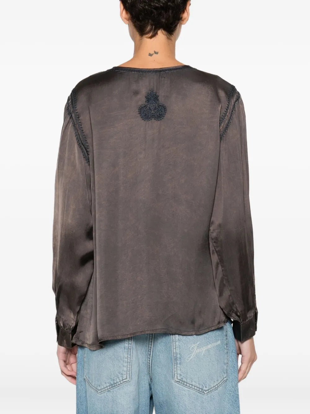 Clotilde Blouse in Mystic Green by Maison Hotel