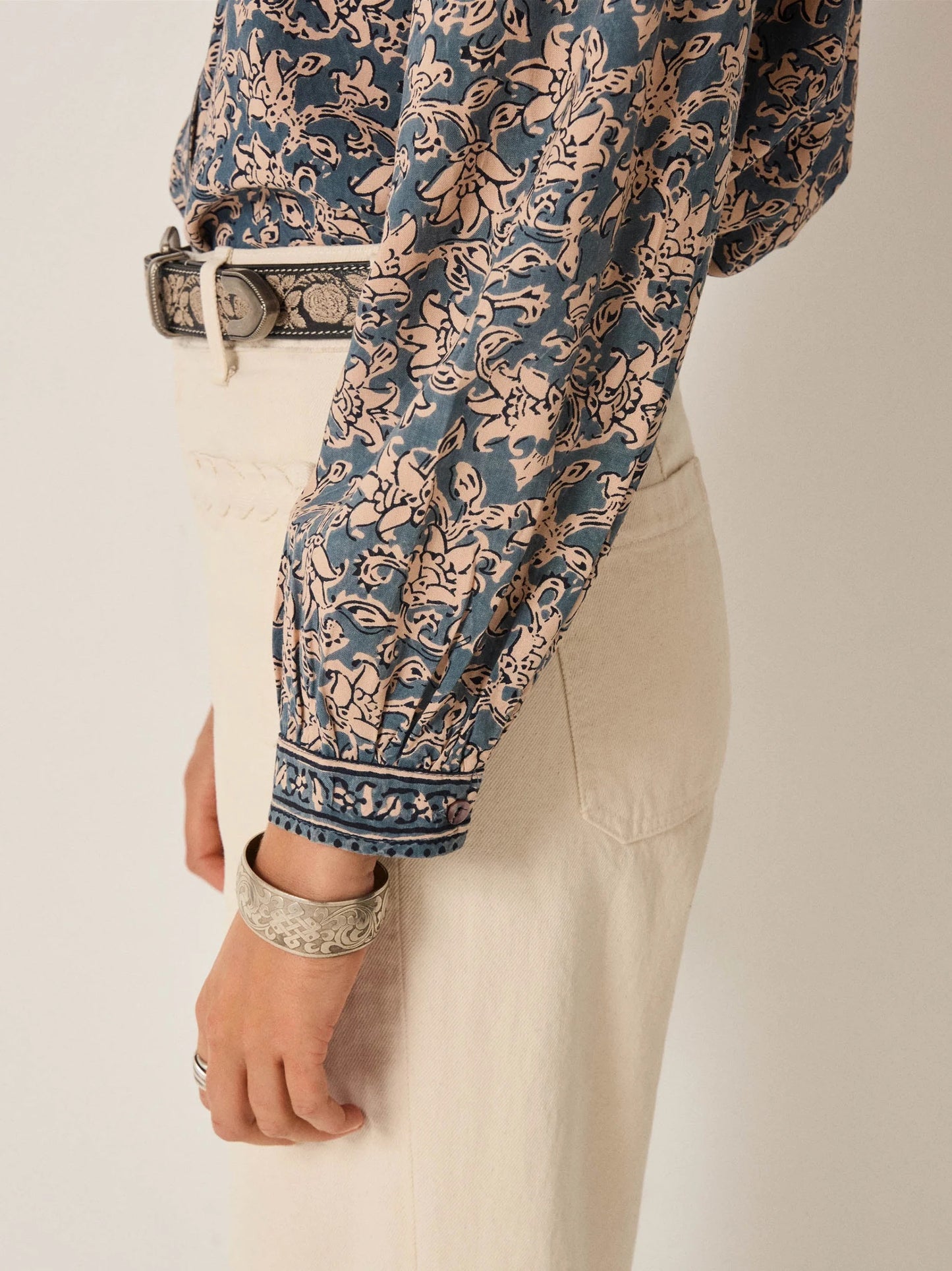 Stella Blouse in Lion Blue by Maison Hotel