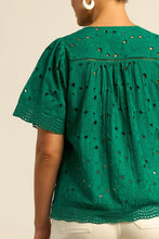 Load image into Gallery viewer, Vantage Top in Emerald Broderie by Zoe Kratzmann
