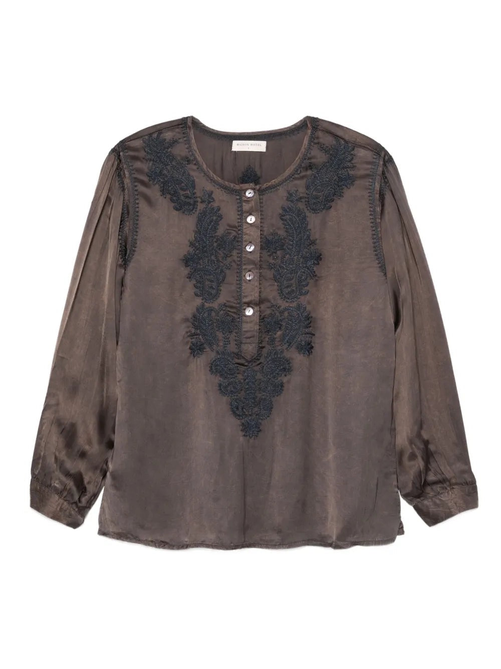 Clotilde Blouse in Mystic Green by Maison Hotel