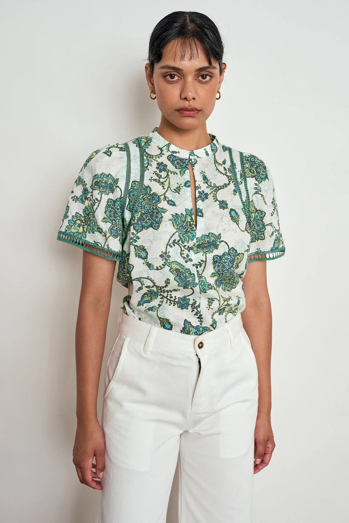 Charm Top in Garden Paisley by Zoe Kratzmann
