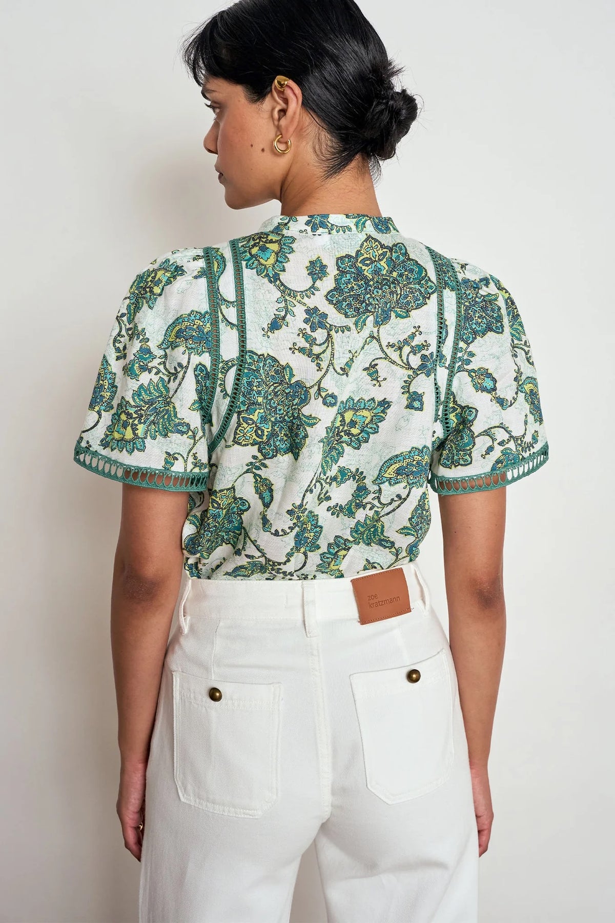 Charm Top in Garden Paisley by Zoe Kratzmann