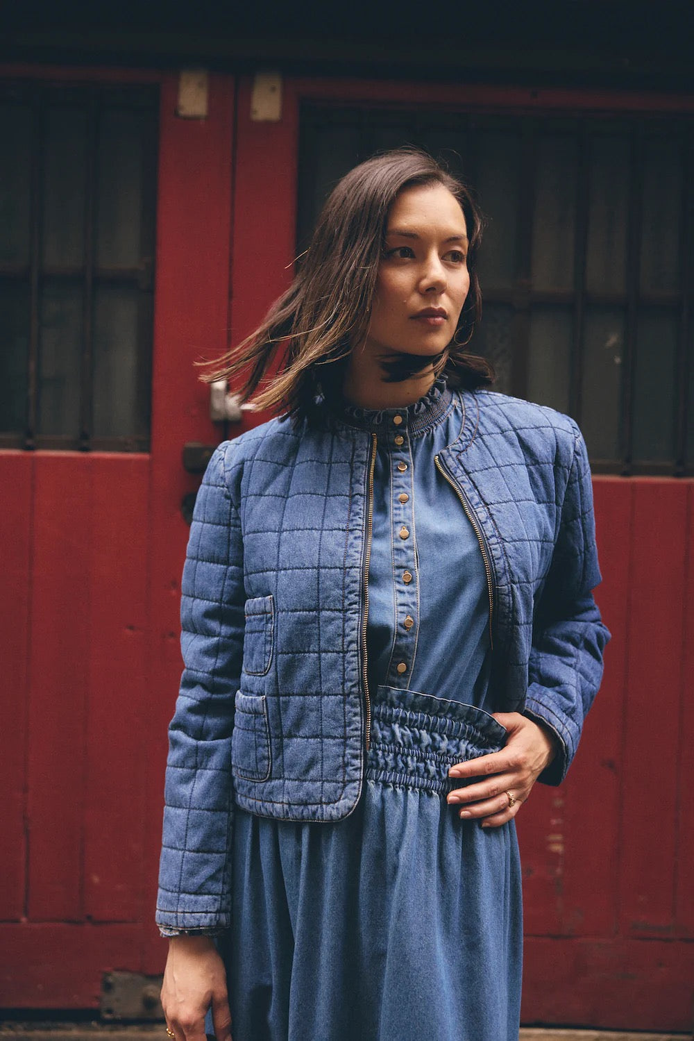 Agnes Jacket in Denim Wash by Alessandra