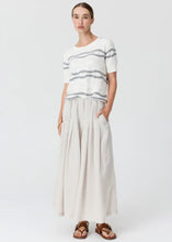 Load image into Gallery viewer, Liana Textured Stripe Tee in White/Silver/White by POL
