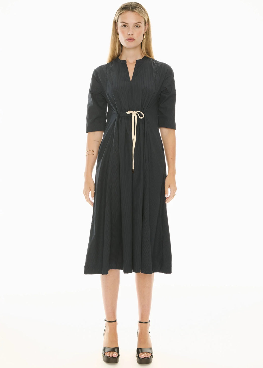 Fable Shirt Dress in Ink/Ink by POL