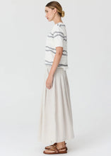 Load image into Gallery viewer, Liana Textured Stripe Tee in White/Silver/White by POL
