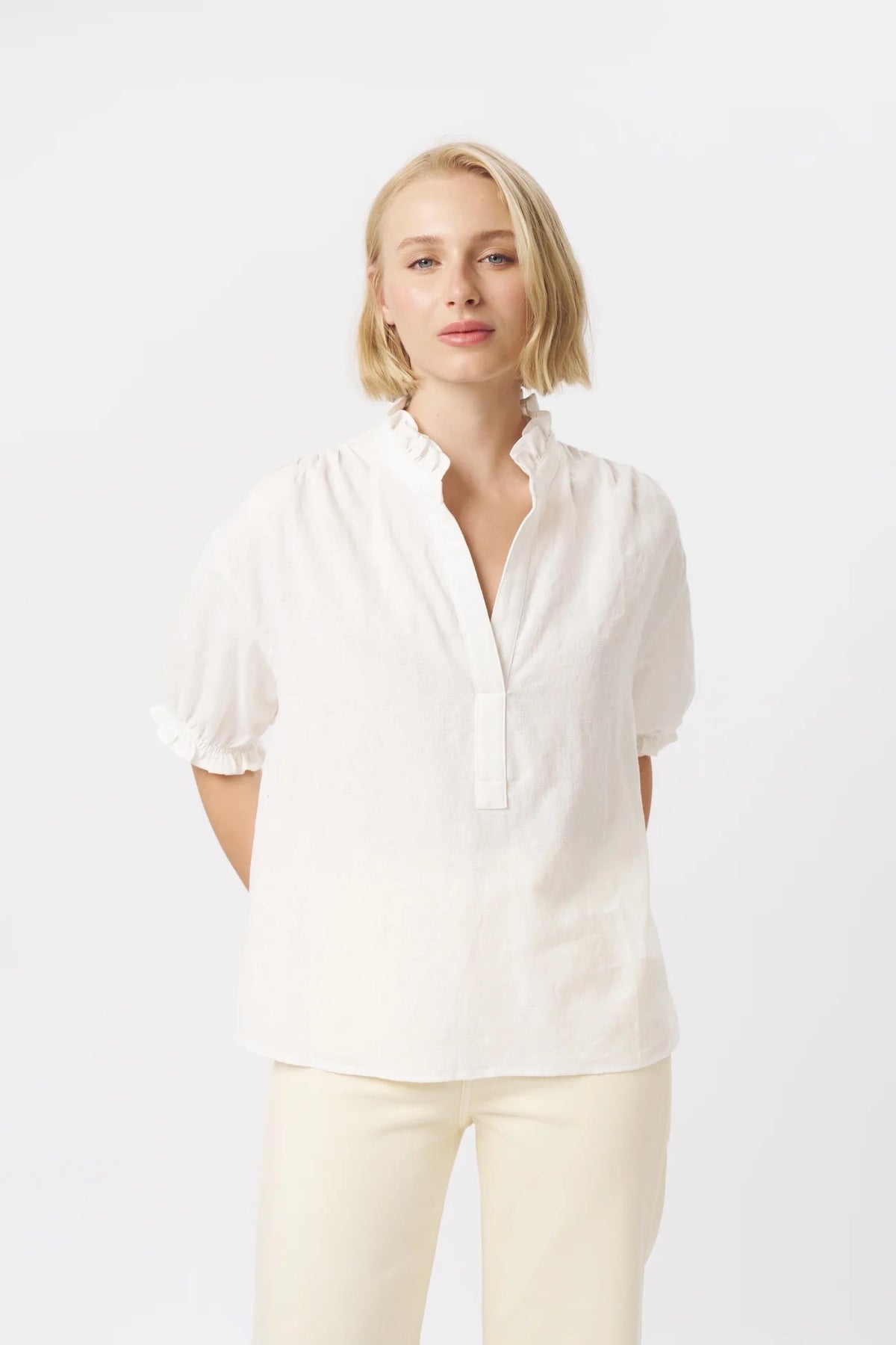 Amber Shirt in White by Kireina