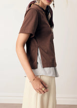 Load image into Gallery viewer, Mirel Multimedia Tee in Choc by POL
